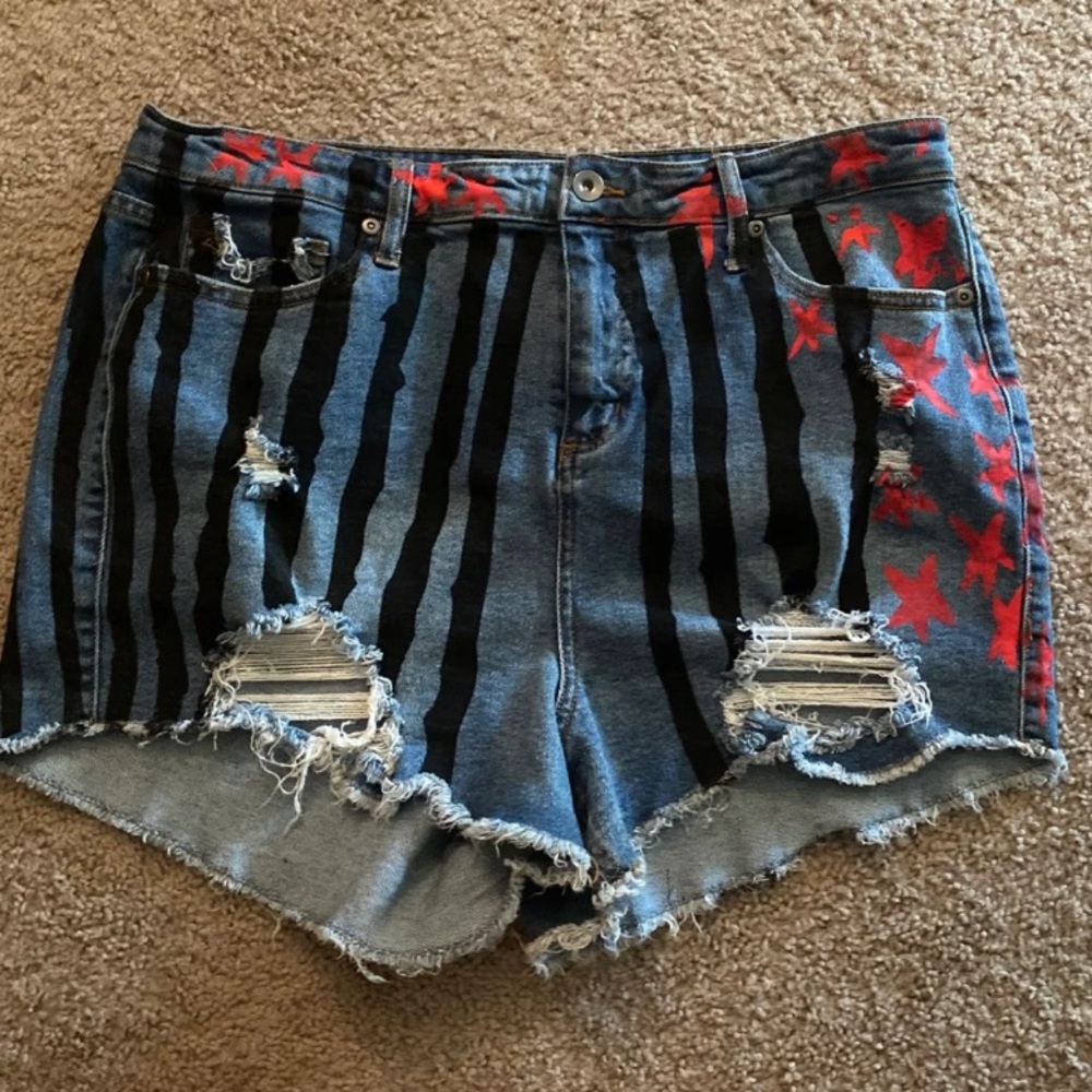 Harley Quinn Birds of Prey jean shorts